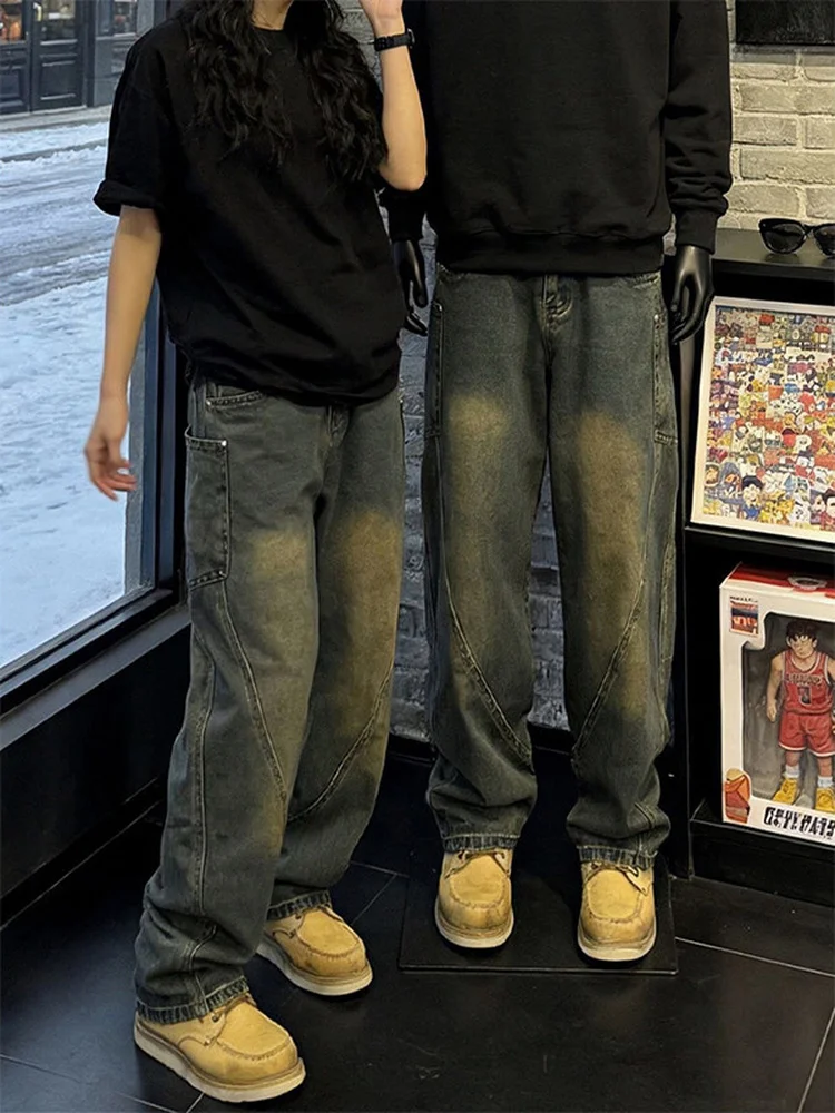 

American Retro Knife Jeans Men Spring Autumn 2026 New Sle Haome Straight Leg Micro Flare Long Pants Casual Wear