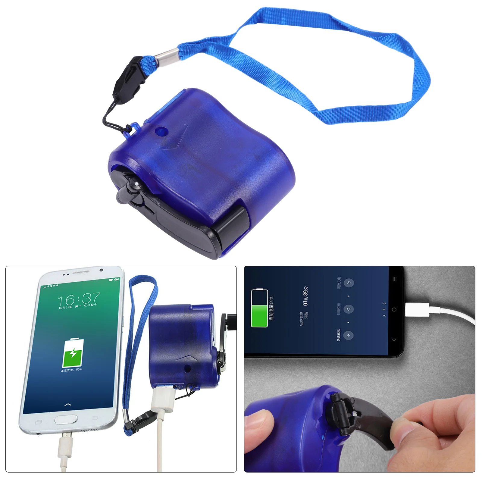 Portable Hand Generator USB Outdoor Emergency Power Dynamo Bank Plastic Shell Crank Charging Tool Travel Generators