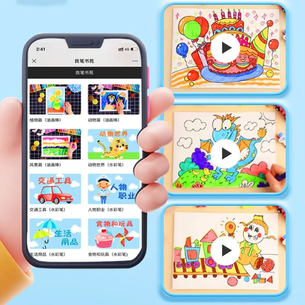 12/24/36/48Colors High Quality Washable Oil Pastels Erasable Not Dirty Hands Painting Tools With Storage Box Wax Pencil Students