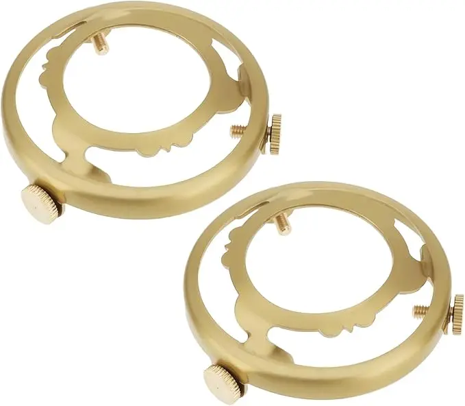 2Pcs Brass Light Shade Gallery 62mm Lamp Holder with Secure Screw Fittings for Pendant Lights, Custom Lighting Designs