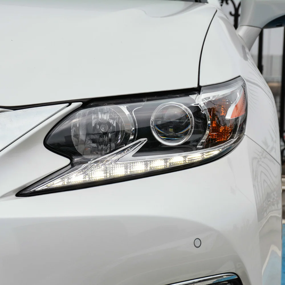 الجبهة كشافات غطاء عدسة المصباح الأمامي قذيفة شبكي استبدال عاكس الضوء الأصلي لكزس ES ES200 ES250 ES300h 2015 2016 2017 #4