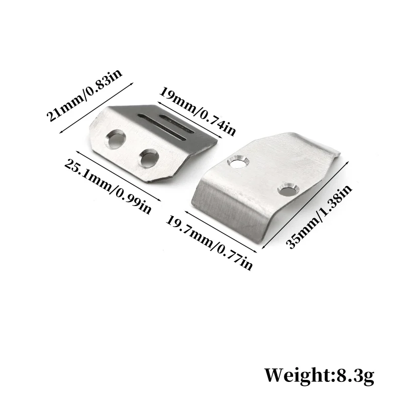 واقي درع الهيكل الأمامي والخلفي من الفولاذ المقاوم للصدأ لأجزاء ترقية السيارة LOSI 1/16MINI BUGGY RC