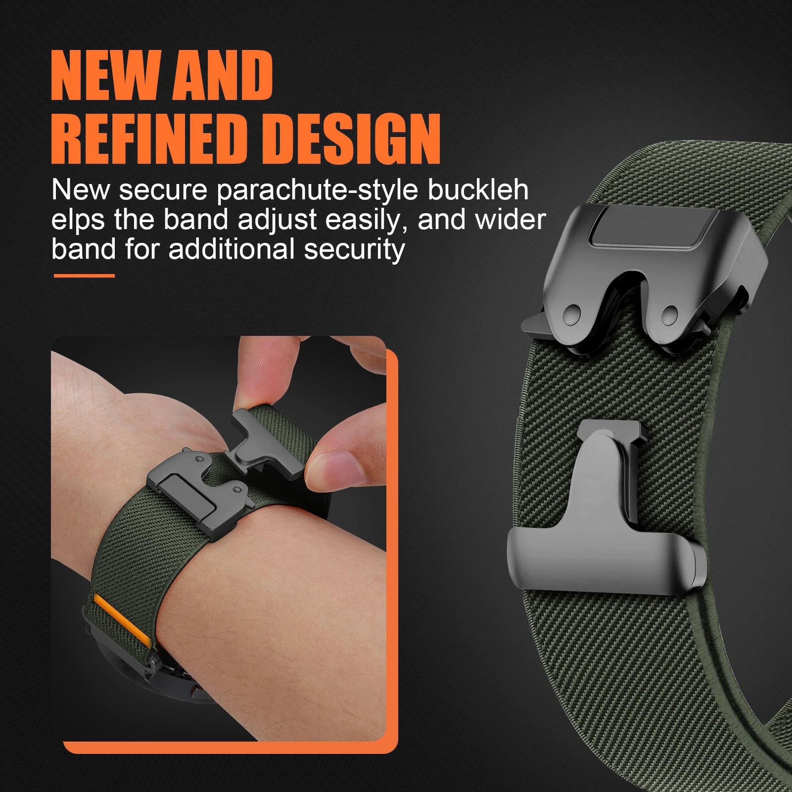 22mm 26mm watch strap for Garmin Fenix 8 7 Pro 7S 6X 5X 5Plus Venu 3 47mm 41mm Parachute bracelet correa Garmin Forerunner bands image 5