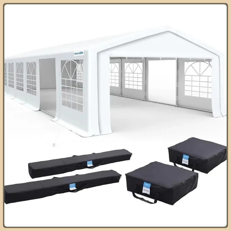 خيمة للحفلات والزفاف بطول 20 × 40 قدمًا - مظلة شديدة التحمل مقاومة للماء مع جدران قابلة للإزالة