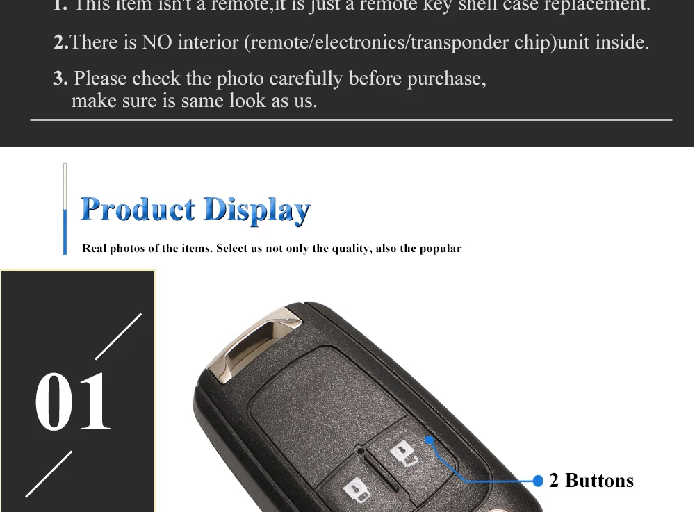 Jingyuqin Flip Remote Auto Schlüssel Shell Für Chevrolet Cruze Epica Lova Camaro Impala Fit Astra J Corsa E Insignia Zafira C2 3 4 5BT – Detail 5