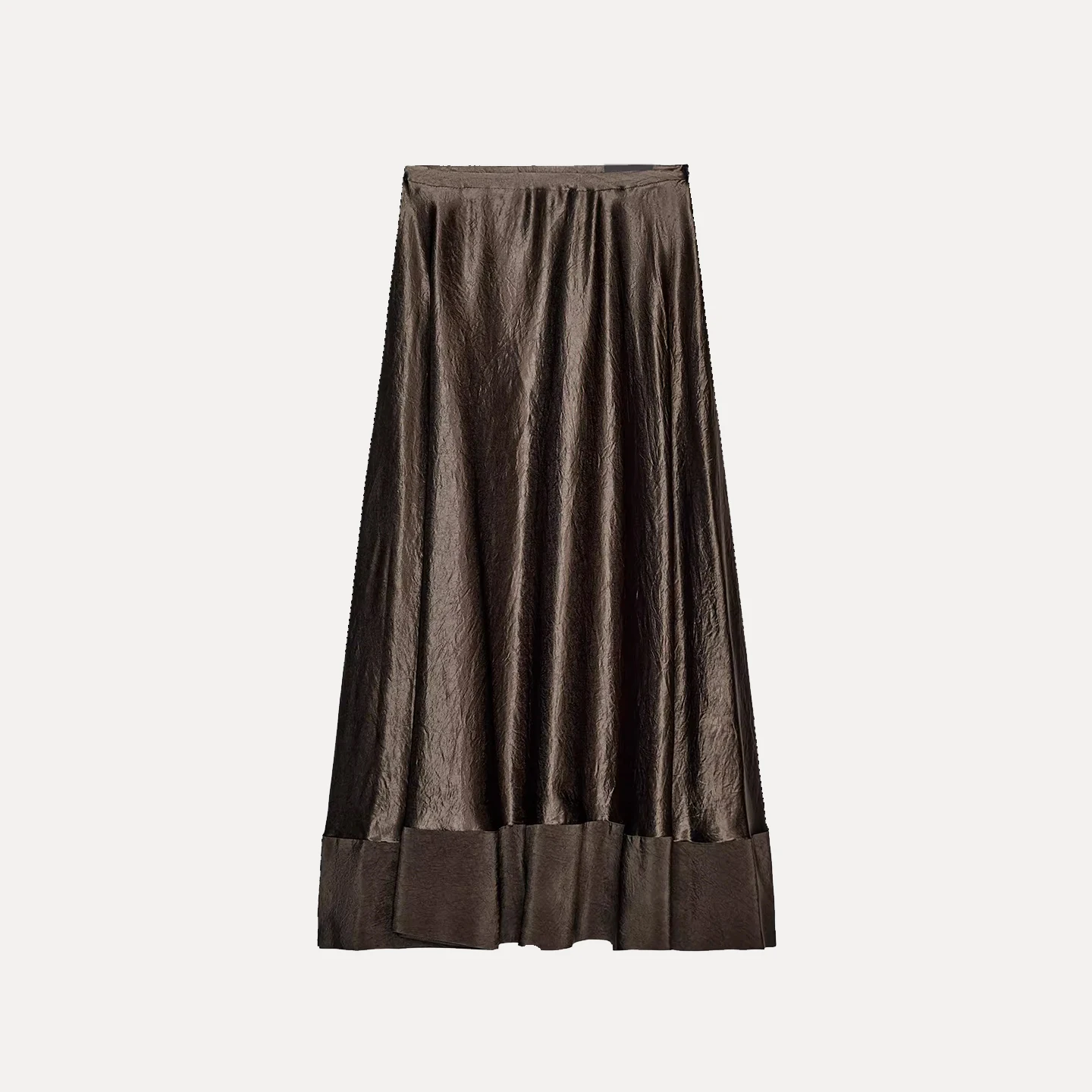 Faionable soie Satin jupe Midi pour les femmes automne 2025 Ele polyvalent Quali dames jupe européenne Sle Z marque