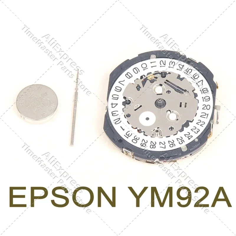 

JAPAN EPSON YM92A MOVEMENT NEW ORIGINAL YM92 SMALL HAND 6.9.12 ANALOG QUARTZ 12''' CENTER SECONDS CHRONOGRAPH MOVEMENT