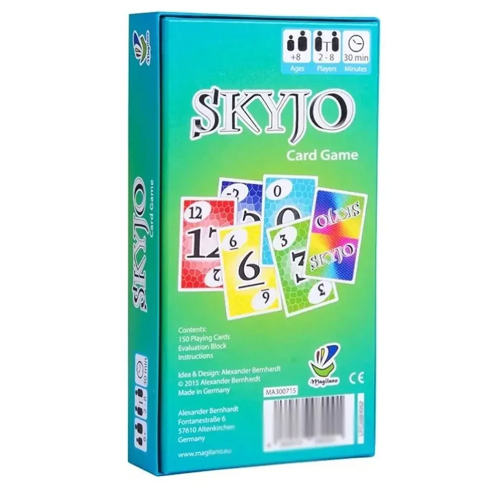 Skyjo Board Games Card Party of Tables for The Whole Family Deck Box Wit Social Collective Games Children\'s Tapis Poker Social