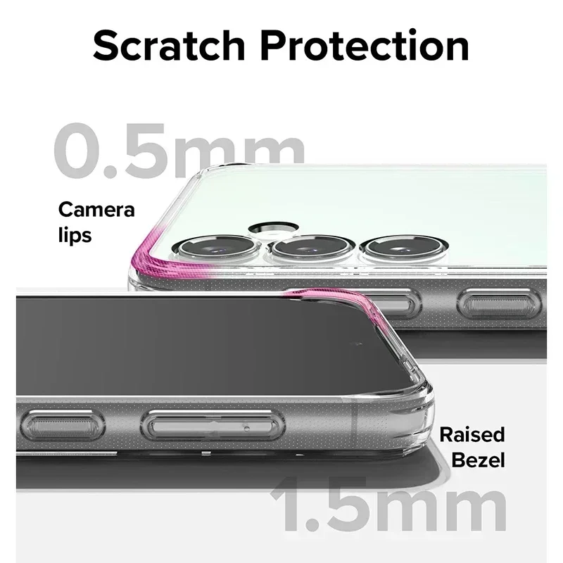 Funda de silicona TPU transparente ultrafina para Samsung Galaxy S24 Ultra, funda para Samsung S24 S23 S22 S21 Ultra FE A14 A34 A54 5G