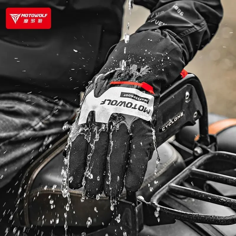 AliExpress NONE HOT Waterproof Motorcycle Cycling Riding Gloves Waterproof Rainproof Cover Windproof Warm Motorbiker Racing Rider Equipment Men