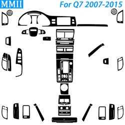 Dla Audi Q7 2007-2015 Piano Black zmiany biegów prędkościomierz z wylotem powietrza kierownica szyba Panel podnośnika naklejka do wnętrza samochodu