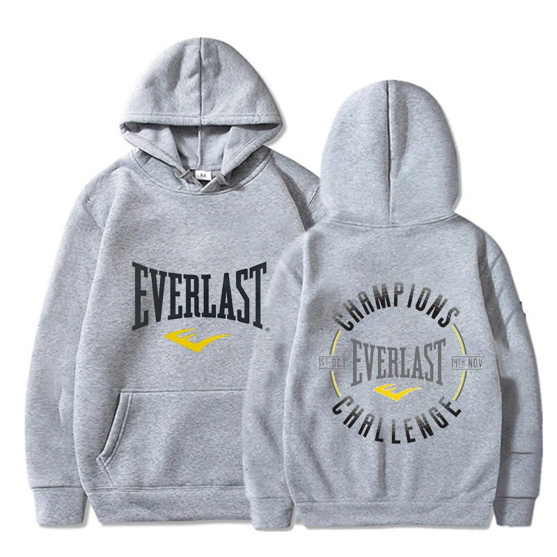 2024 Harajuku Leisure New Arrival Everlast Logo Font Graphic Person Pullover Hoodie Classic Hot Products Street High Quality