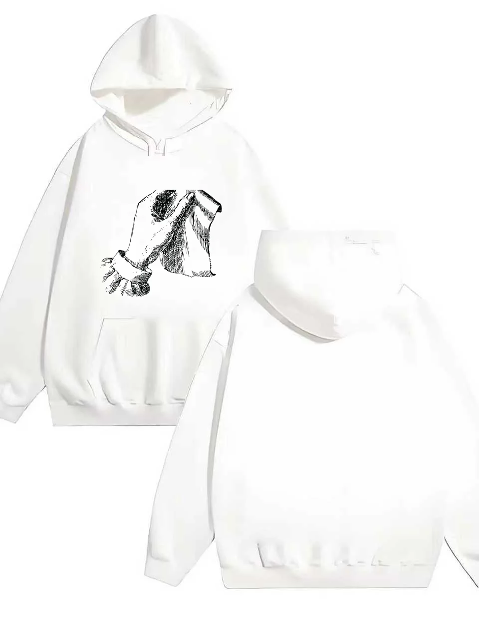 2025 الاتجاه الجديد العلامة التجارية Y2k 330G الثقيلة مقنعين البلوز رسم طباعة للرجال والنساء هالوين