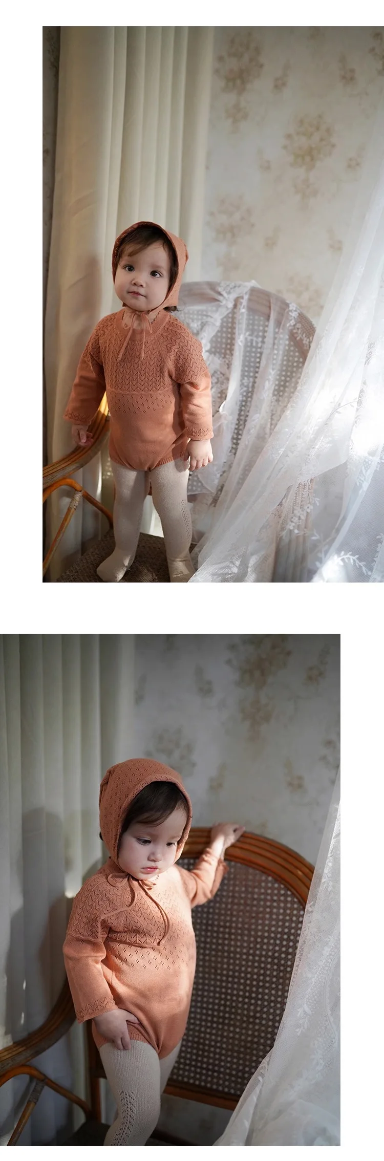 0-2Y Stricken Neugeborenen Overall Baby Mädchen Junge Frühling Herbst Kleidung Nette Langarm Pullover Romper + Hut Casual Neue geboren Outfits – Detail 25