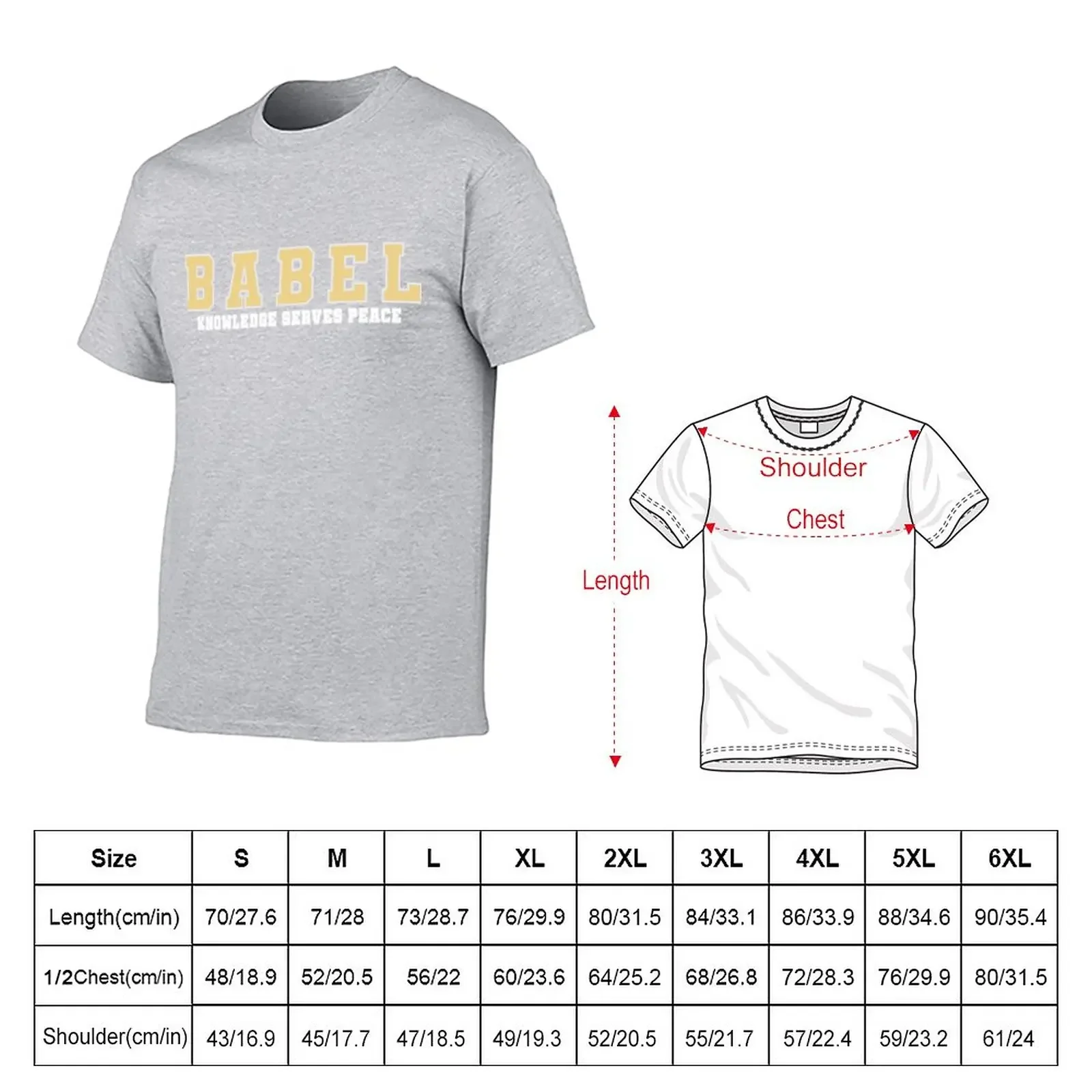 Babel T-Shirt sports fans Short sleeve tee Men's cotton t-shirt