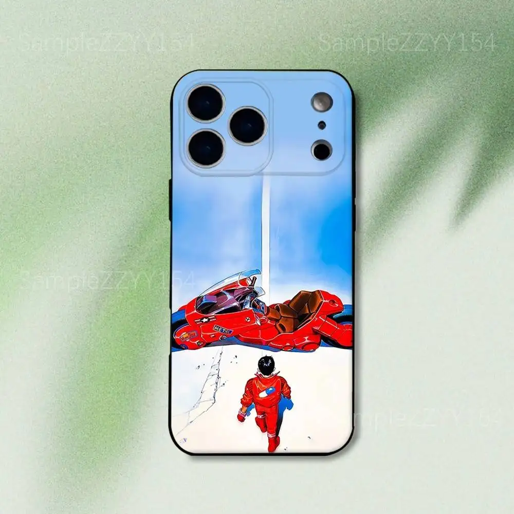 Custodia per telefono Anime AKIRA Red Cool per iPhone 17,16,15,14,13,12,Pro,Max,Plus,E,SE4,Air,Mini Funda morbida nera