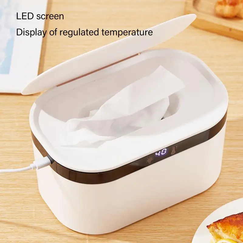 Portable Wipes Warmer Toddler Thermostatic Wet Wipes Heater Safe And Hygienic Wipes Dispenser Warmer For Car Travel Picnic