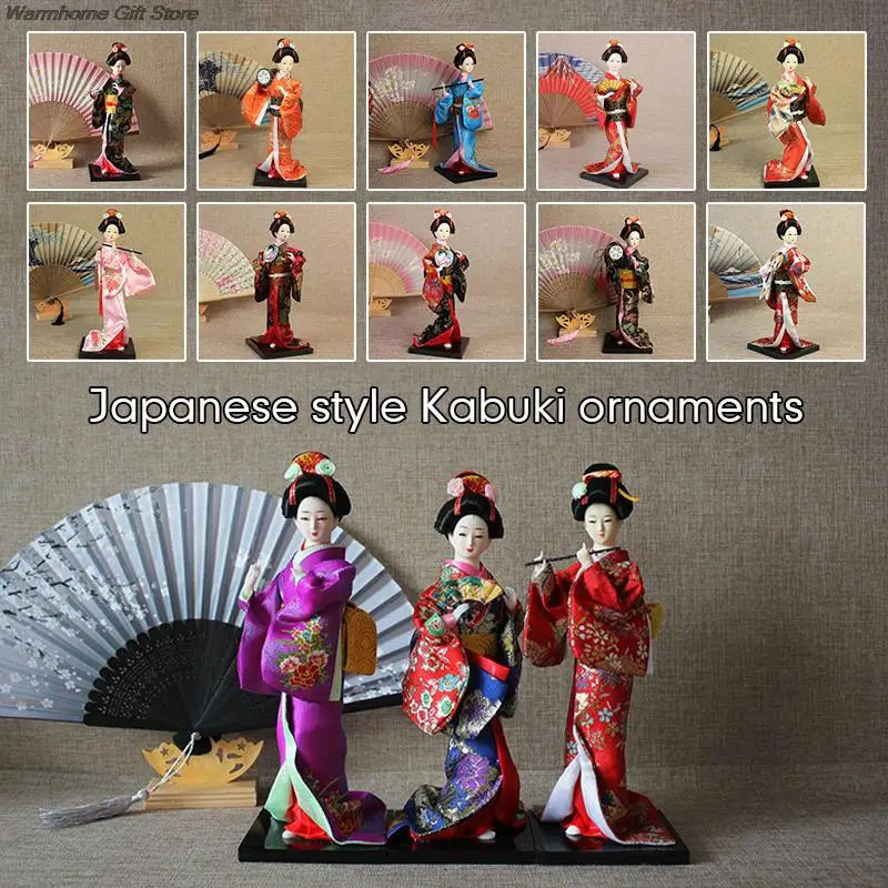 

Japanese Geisha Dolls Asian Geisha Crafts Kimono Dolls Beautiful Kimono Lady Collection Home Desktop Decor Miniature Figurines