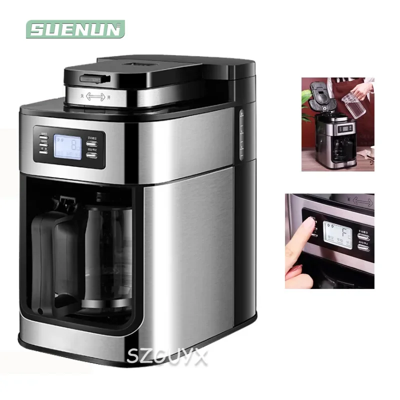 1200ml Electric Coffee Maker Machine Household Fully Automatic Coffee Maker Espresso Coffee Home Kitchen Appliance 220V