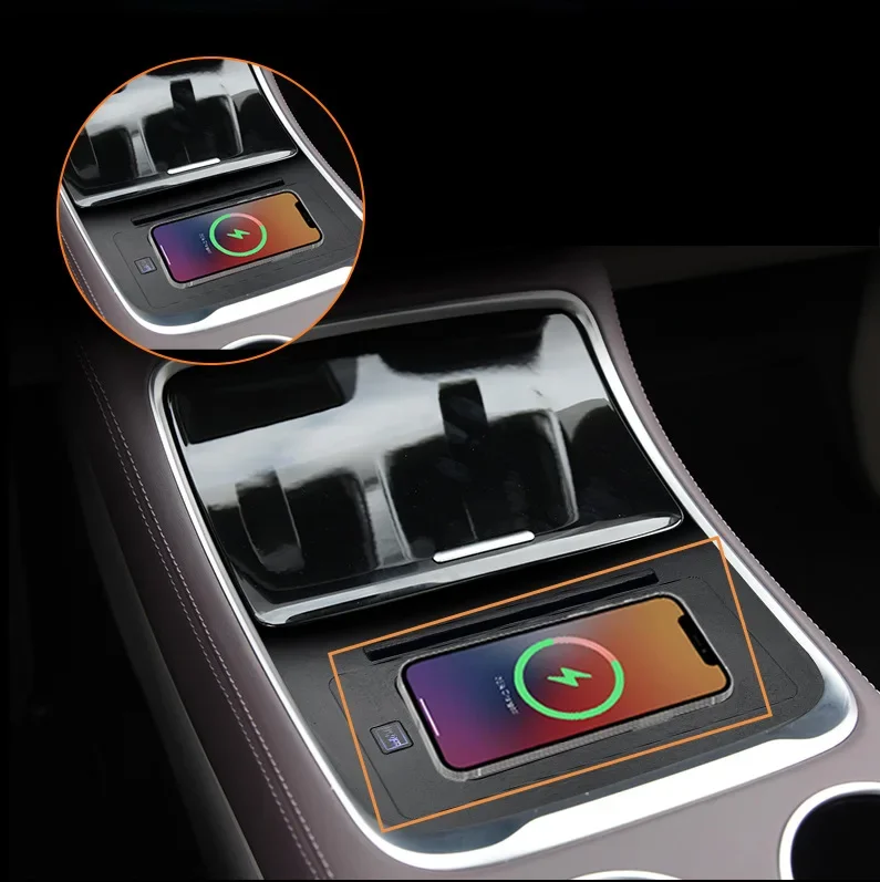 Car Wireless Charger For Leapmotor C11 2023 2024 15W Fast Charging Center Console Mobile Phone Charger Modification Accessories detail image 7