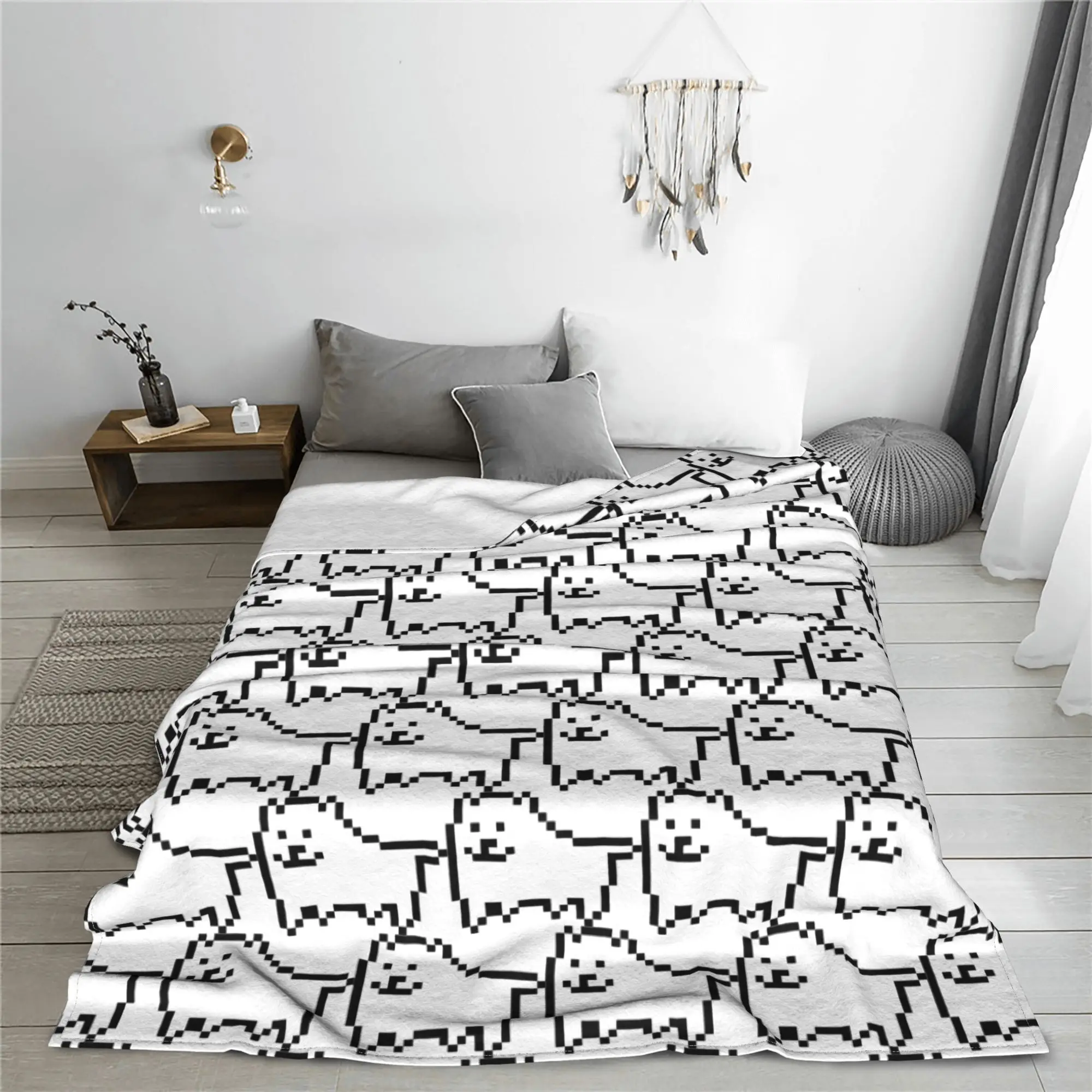 Annoying Dog Spamton Deltarune Blankets Fleece All Season  Portable Soft Throw Blankets for Home Outdoor Plush Thin Quilt