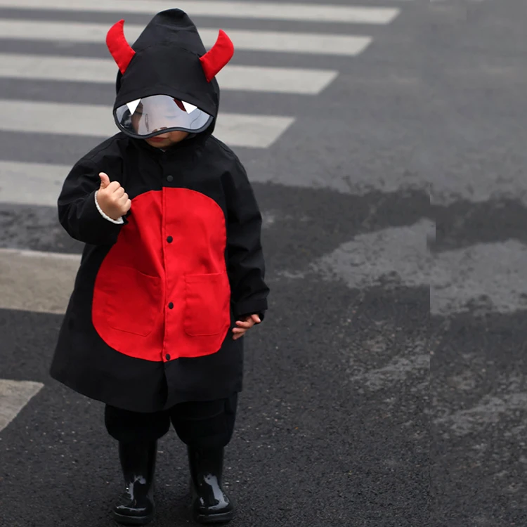 

Cartoon Cute Children's Raincoat Waterproof Zipper Design for Kindergarten And Primary School Kids Ages 2 to 3 Years Old