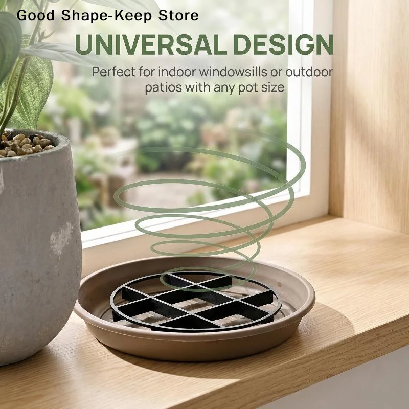 dailyFlower Pot SAUCER Mesh Pad Durable Plastic Anti Rotting Root Bracket Reusable for Office Greenhouse Indoor Plants