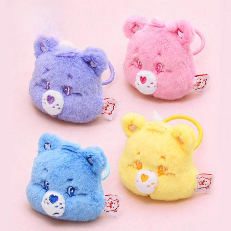 

New Cute Cartoon Care Bears Cute Rainbow Bear Plush Headbands Hair Cords Hair Accessories Headrings Holiday Gifts