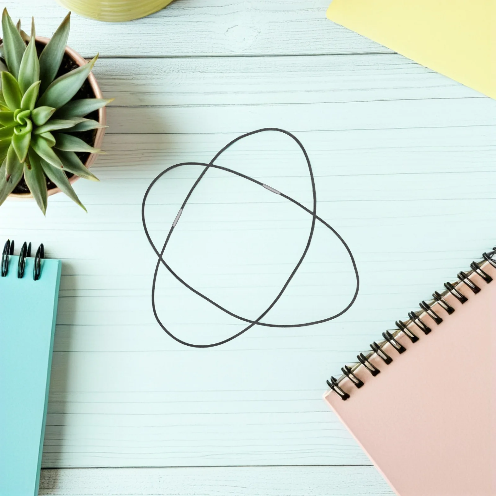 6Pcs Notebook Binding Ropes Black Elastic Bands for A5 Traveler's Journal DIY Connection Accessories Replacement Refill Cords