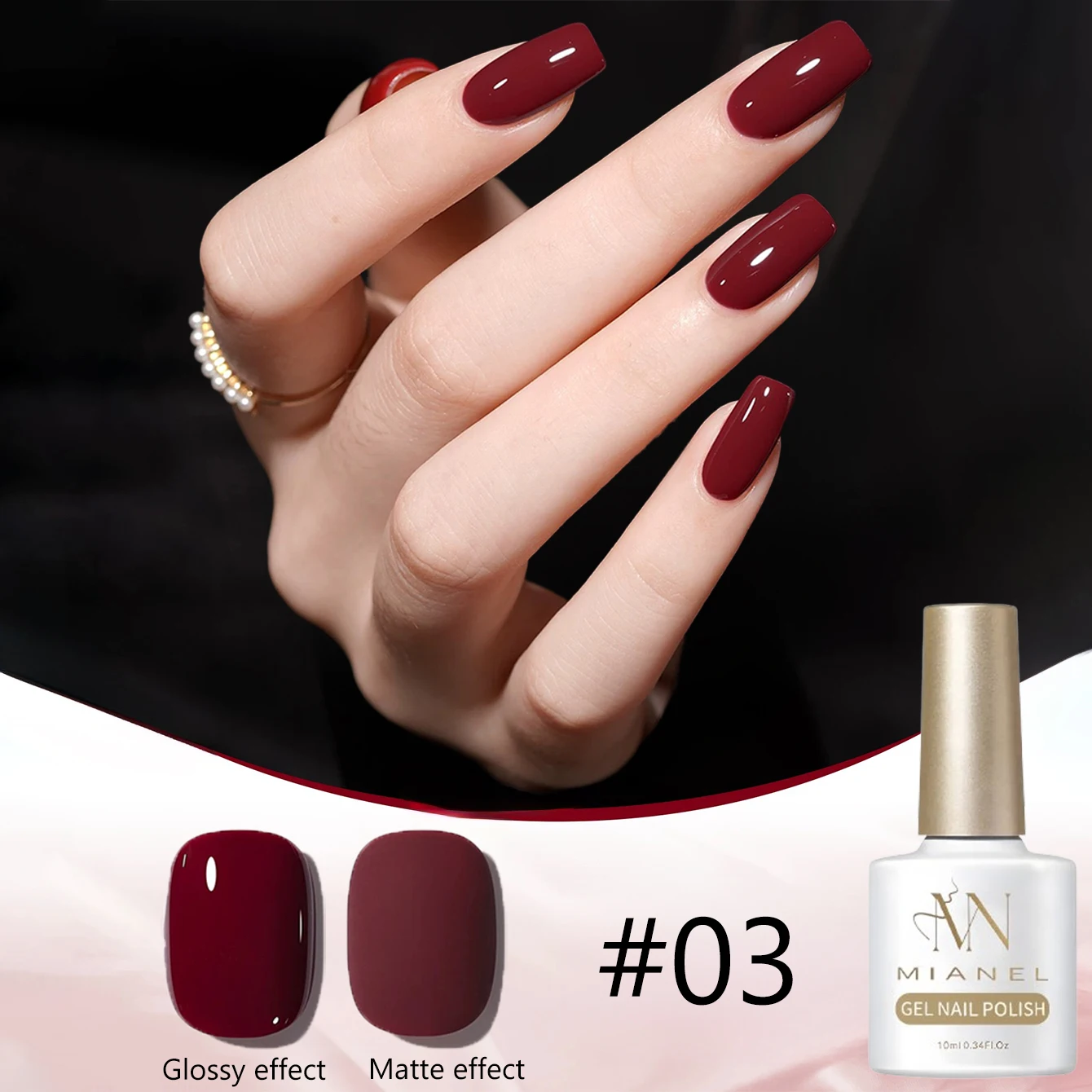 MIANEL 10ML Summer Burgundy Re - Nail Art Burgundy recension och pris