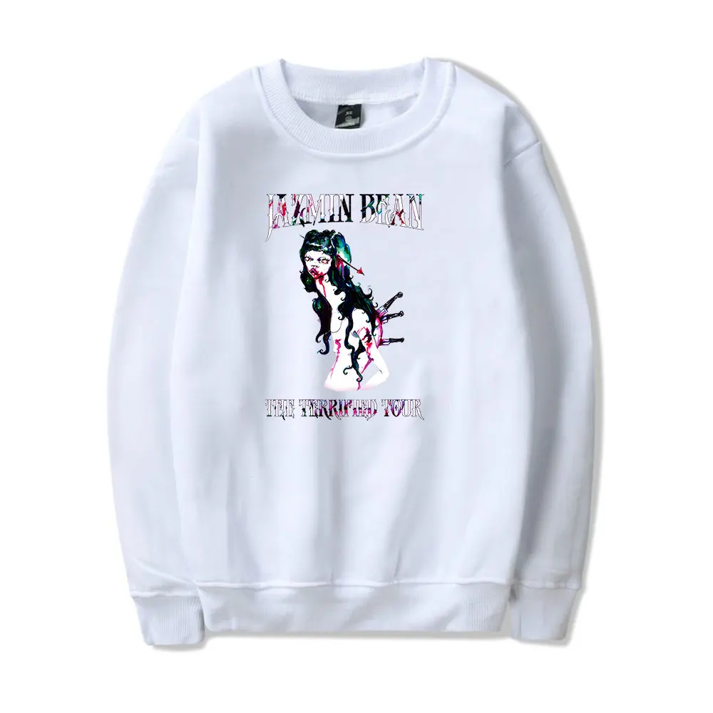 Jazmin Bean The Terrified Tour Illustration O-Neck Sweatshirts Women Men Long Sleeve Fashion Pullover Clothes