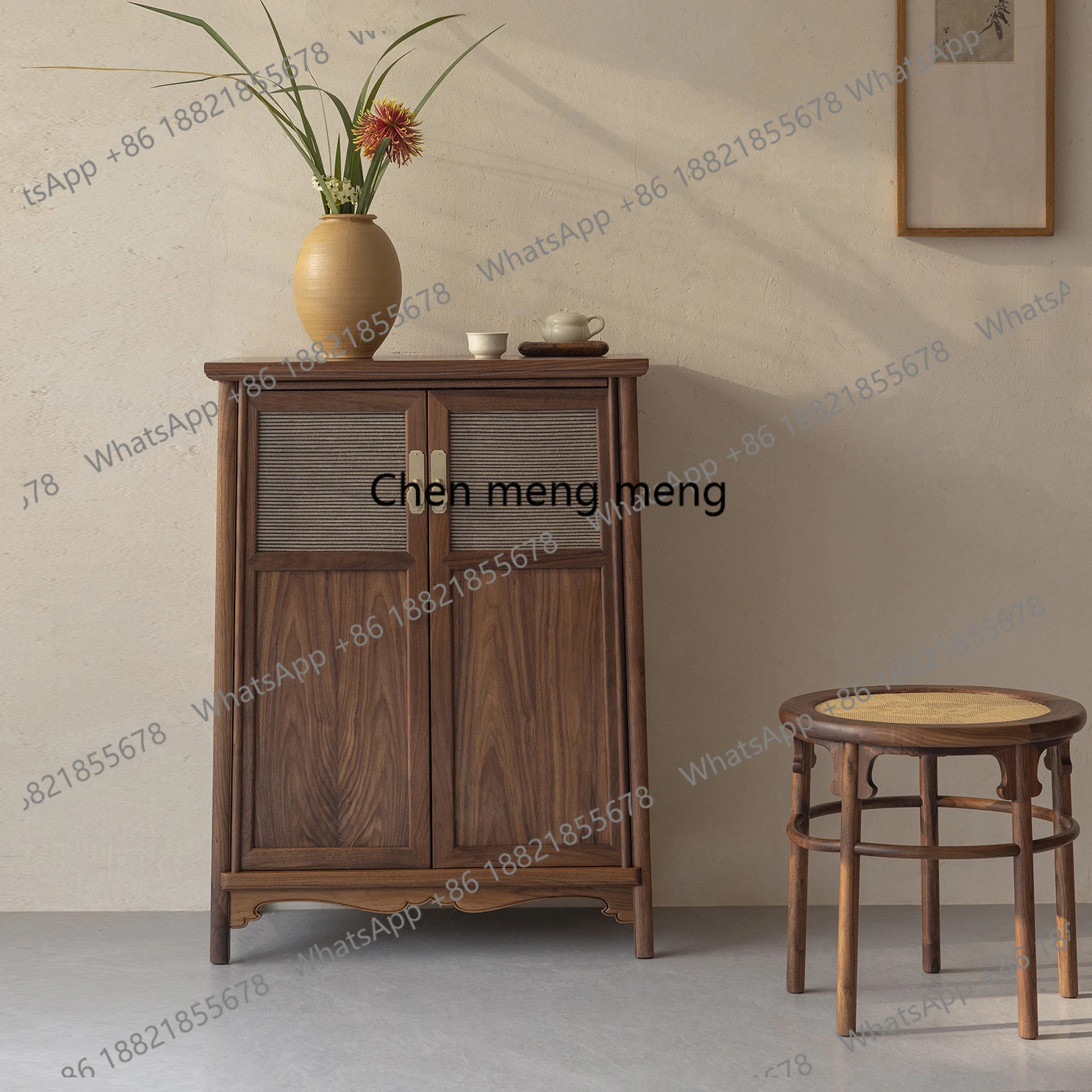 

Corner Cabinet North American Black Walnut Sideboard Decorative Storage Cabinet Classic Design