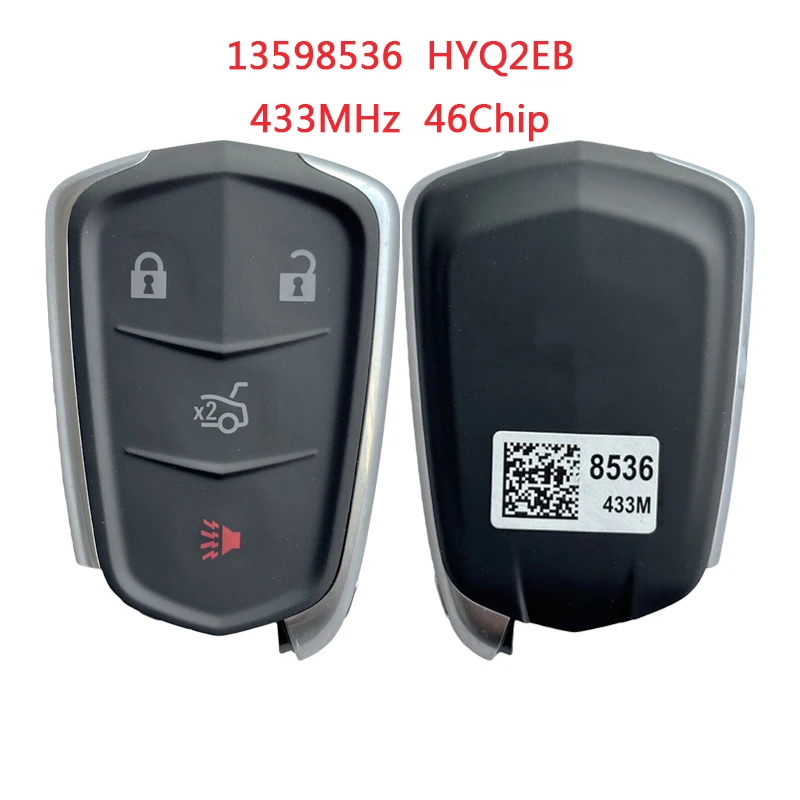 TXK030020 For Cadillac Smart Remote Key 3+1 Button 433MHz 46 PCF7937 Chip FCCID HYQ2EB 13598536