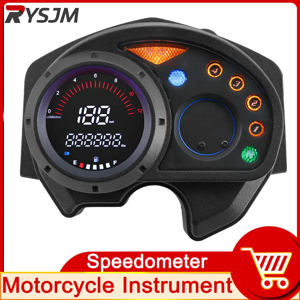 

Motorcycle Speedometer Digital Instrument Tachometer Motor Dashboard Instrument Panel Meter Oil Level Gauge for Honda XRM110 RS1