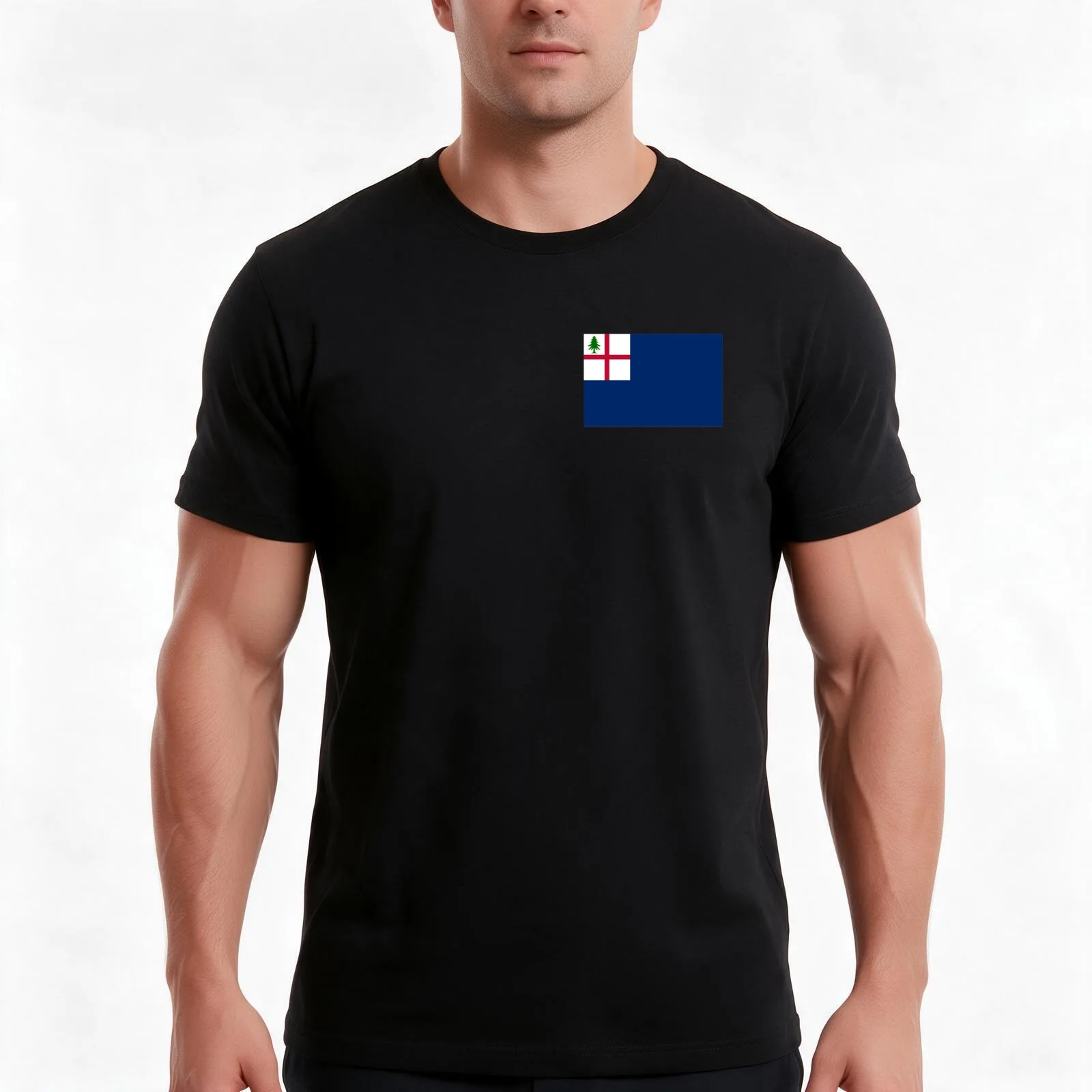 Flag of Bunker Hill - Breastplate Alternate T-Shirt, Summer Casual Cotton Tee, Oversized Streetwear Tops, Vintage Graphic Print