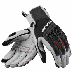 Revit Sand 4 Gloves Touch Screen Genuine Leather Mesh Textile Motocross Racing Motorcycle