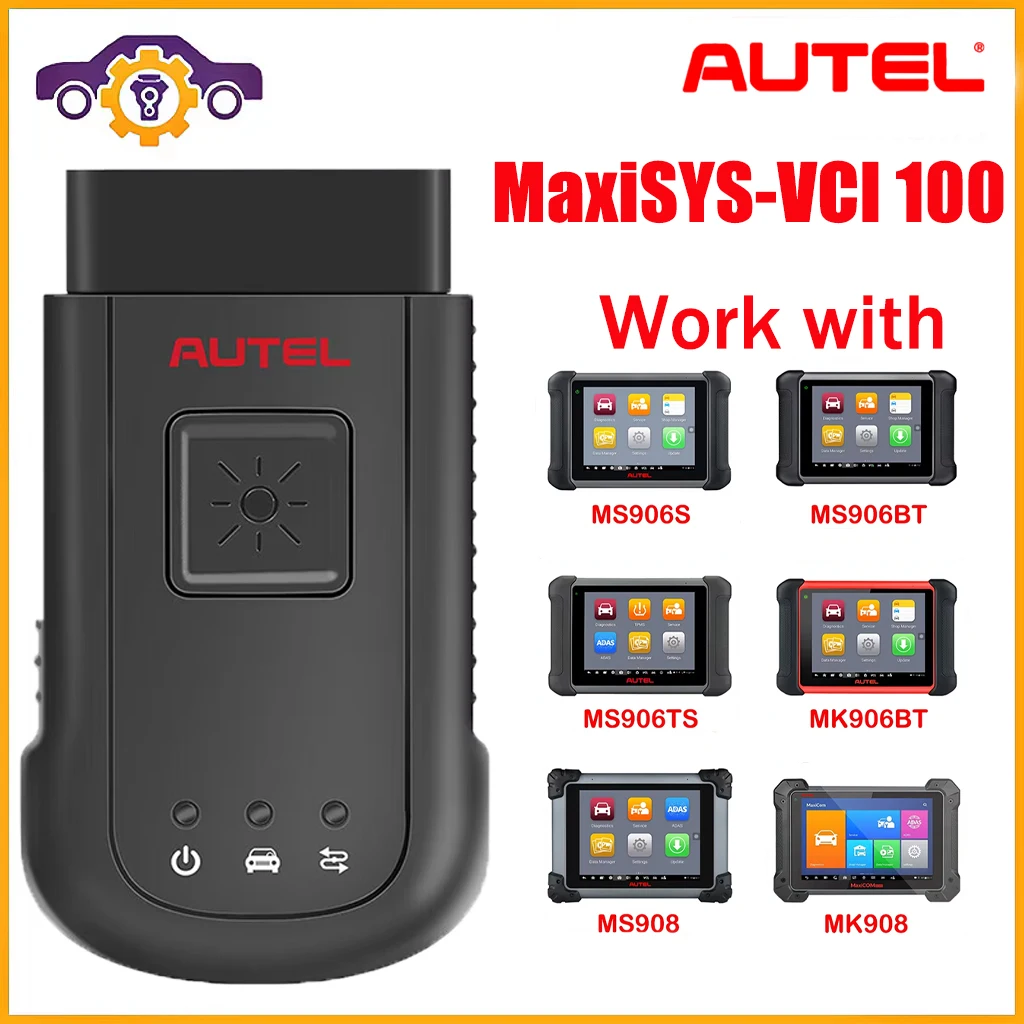 Autel MaxiSYS-VCI 100 Wireless Diagnostic Interface MaxiVCI V100 For MS906BT/MK908P/Elite/MS908 Maxisys Bluetooth Connector