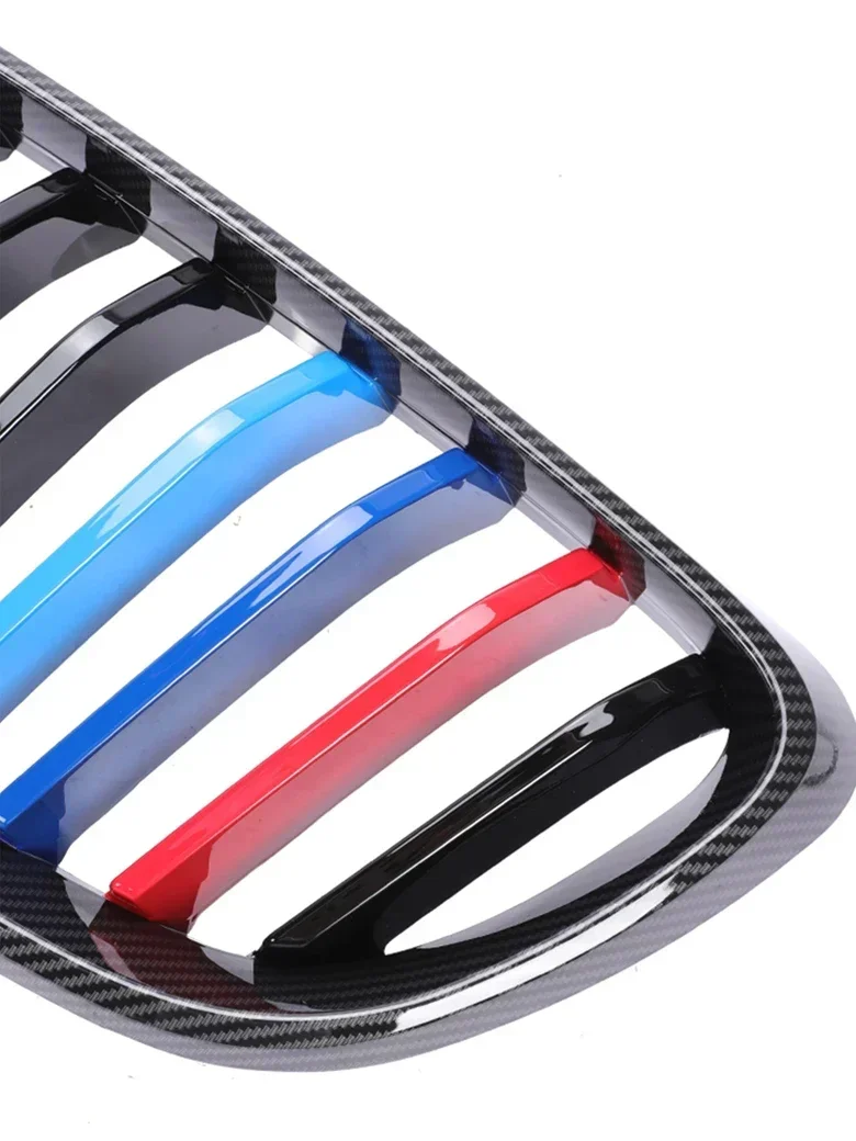 المصد الأمامي السفلي لشوايات الكلى من ألياف الكربون M Tech لون كروم مصبغة لسيارات BMW 2 Series F22 F23 2014 2015 2016 2017 2018 #4