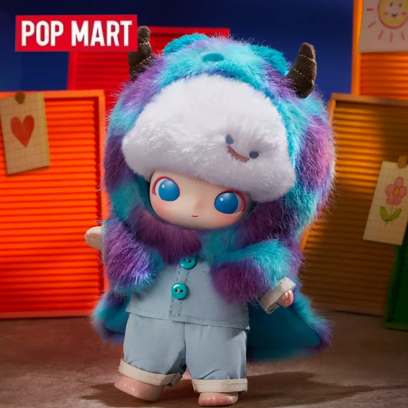 POP MART DIMOO WORLD PIXAR Serie Vinyl-Plüsch-Anhänger Blindbox Puppe Überraschungstüte Spielzeug Mystery Box Ornamente Anime Actionfigur