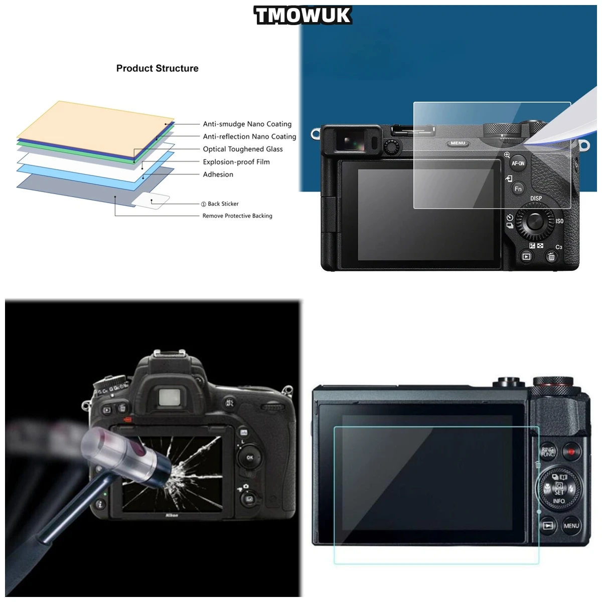 

For RX100 RX100IV RX100VII A9 A9II, 9H Tempered Glass, Clarity Enhanced, Superb Anti-Scratch.