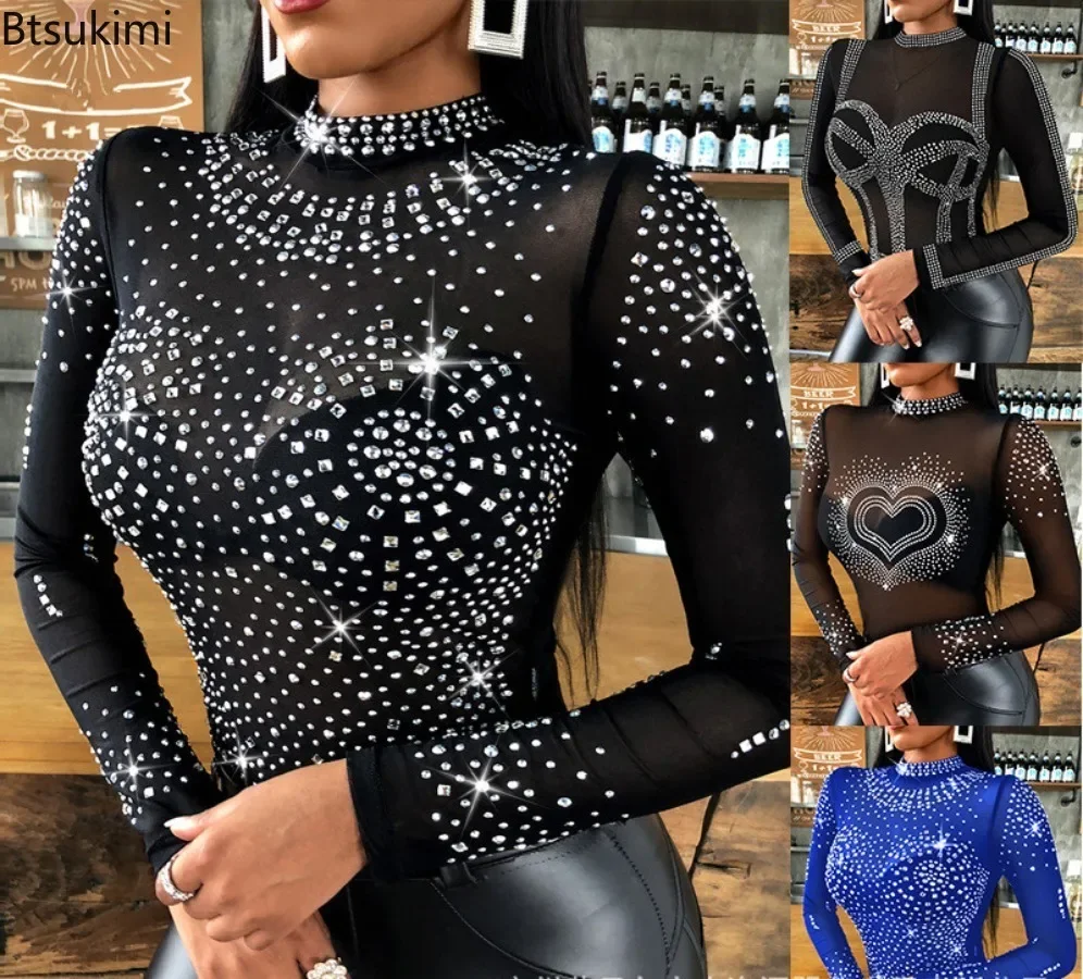 

2025 Women's Spring Summer Pullover Blouse O Neck Long Sleeve Solid Color Casual Fashion Sexy Comfortable Regular Sexy Slim Tops
