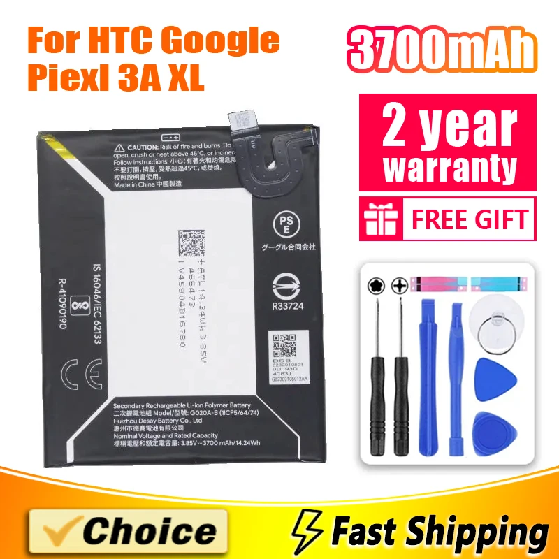 1Pc High Quality Battery G020E-B For Google Pixel XL 3 3XL 3A XL 4 4A 5 5A 5 XL,Brand New Replacement Phone Lithium Battery+Tool