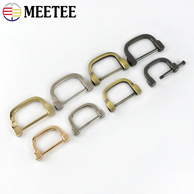 

2/5Pcs Meetee 25/30mm Metal D Ring Buckle Webbing Strap Detachable Hook Bag Connector Clasp Dog Collar Hanger Hooks Accessories