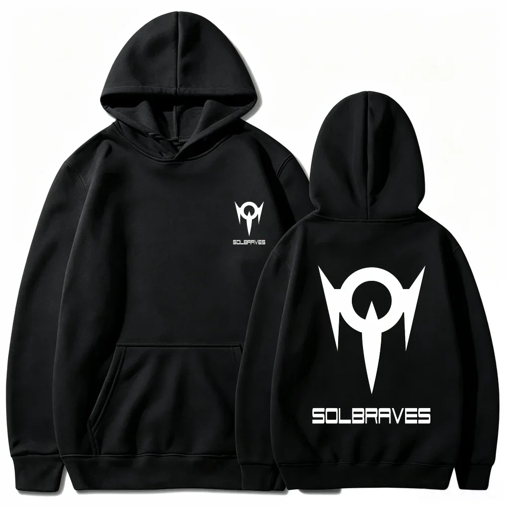 Solbraves Symbol Print Hoodie Unisex Streetwear Pullover Sweatshirt Casual Hip Hop Autumn Winter Hooded Tops