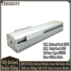 CNC Fully Enclosed Linear Guide Rails 1605 Ball Screw 50-1150MM Stroke XYZ Slides Automations Linear Bearings Home Automation