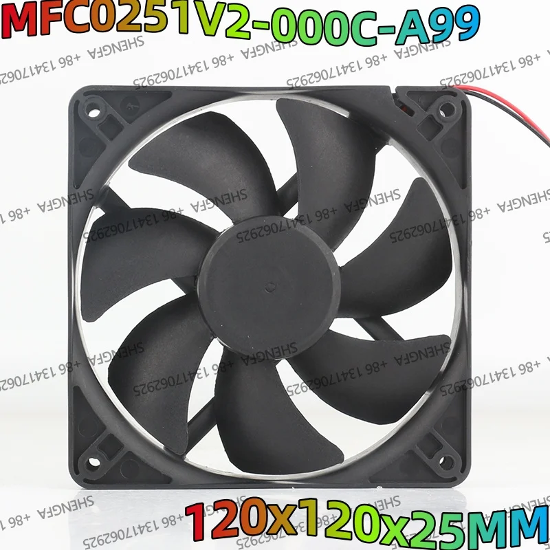 Cooling fan Sunon 5V 24V 48V 120X120X25MM 12CM 12025 maglev chassis High air capacity 2-wire MFC0251V2-000C-A99 DC12V 3.0W
