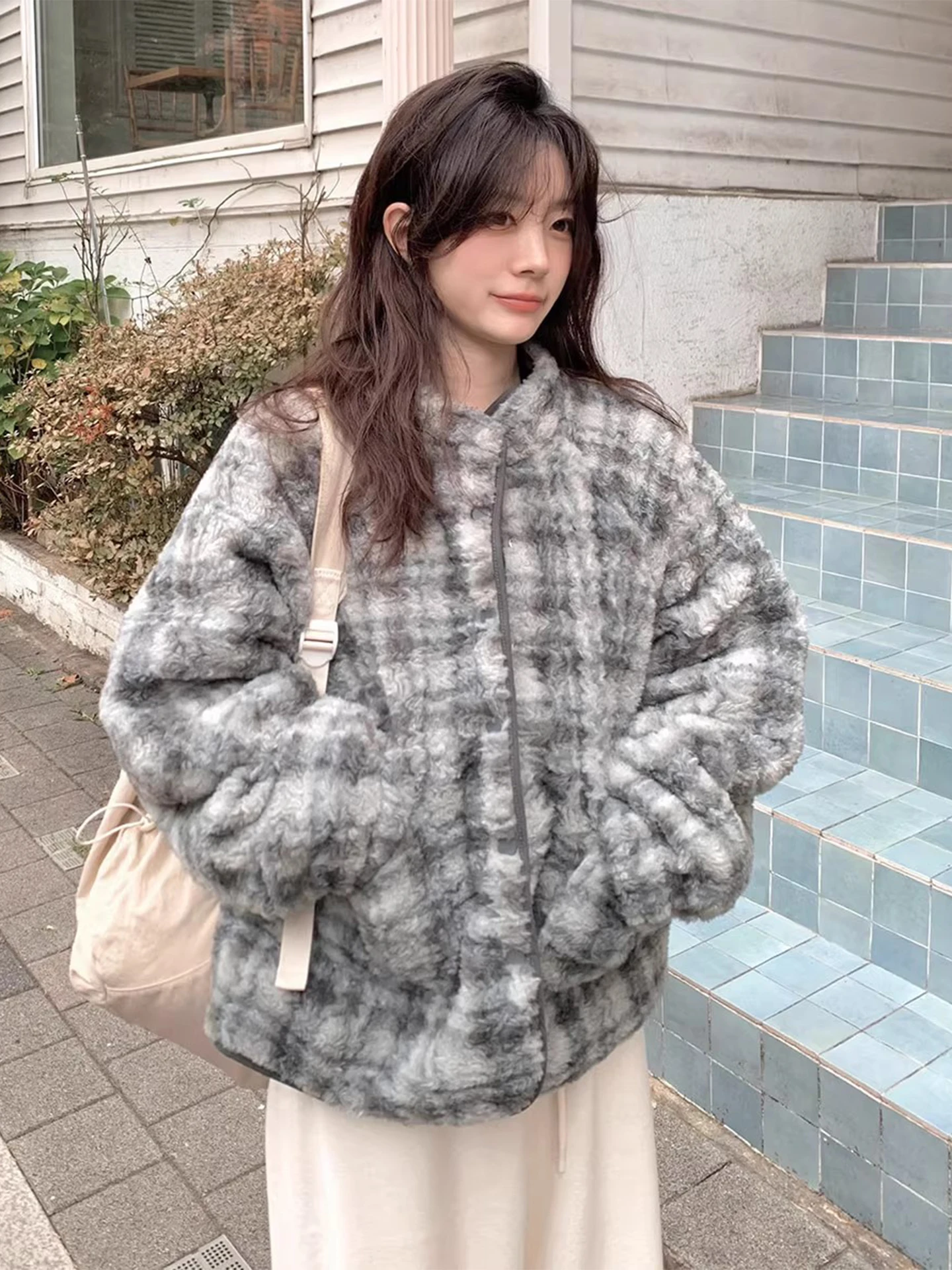 

Double-Sided Wear Lamb Fur Cotton Jaet Women's Thi Warm Stand Collar Korean Sle Winter New Arrival Cotton Coat