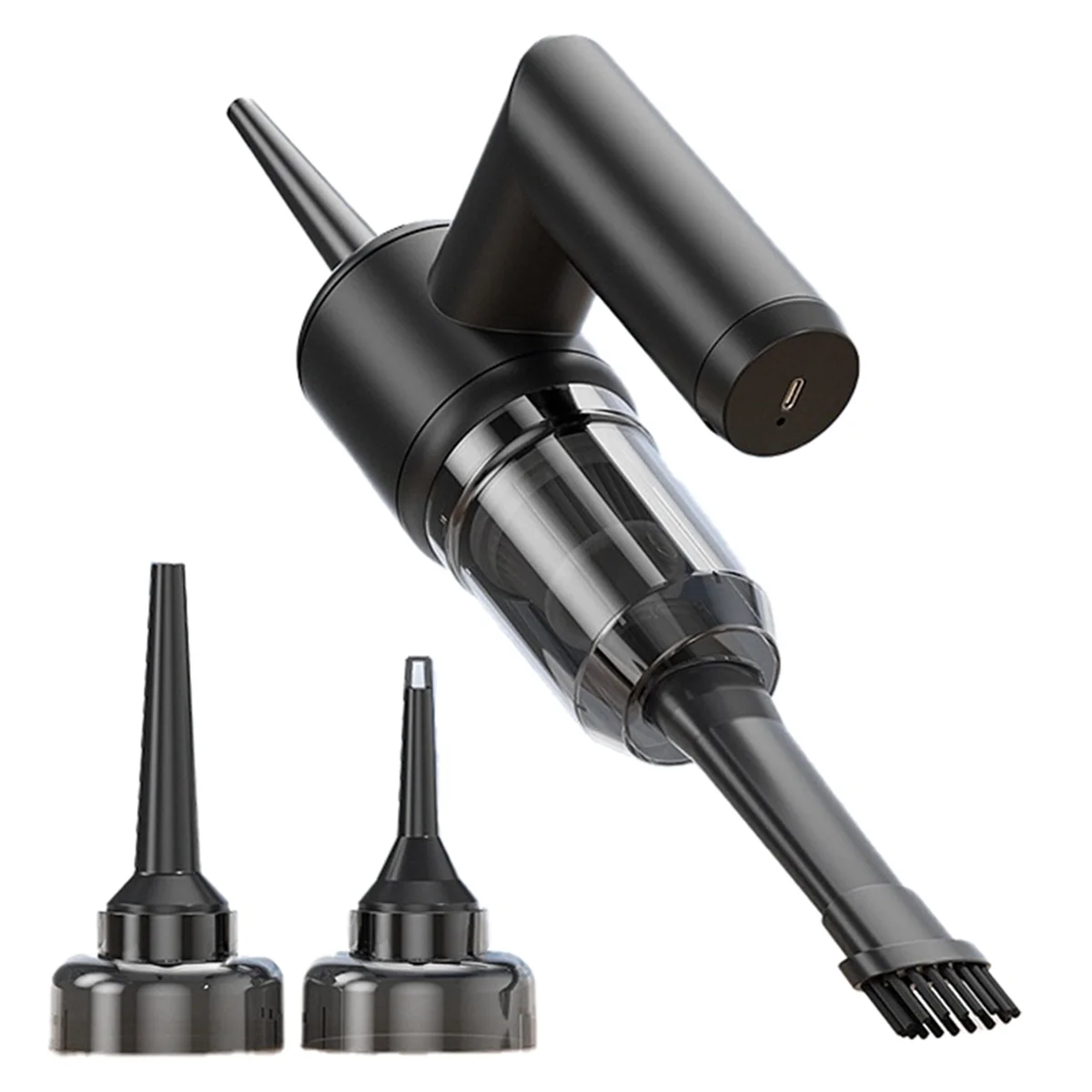 

НОВЫЙ автомобильный пылесос 4-в-1, беспроводной быстрый заряд, большой всасывающий вентилятор, бытовой пылесос, черный