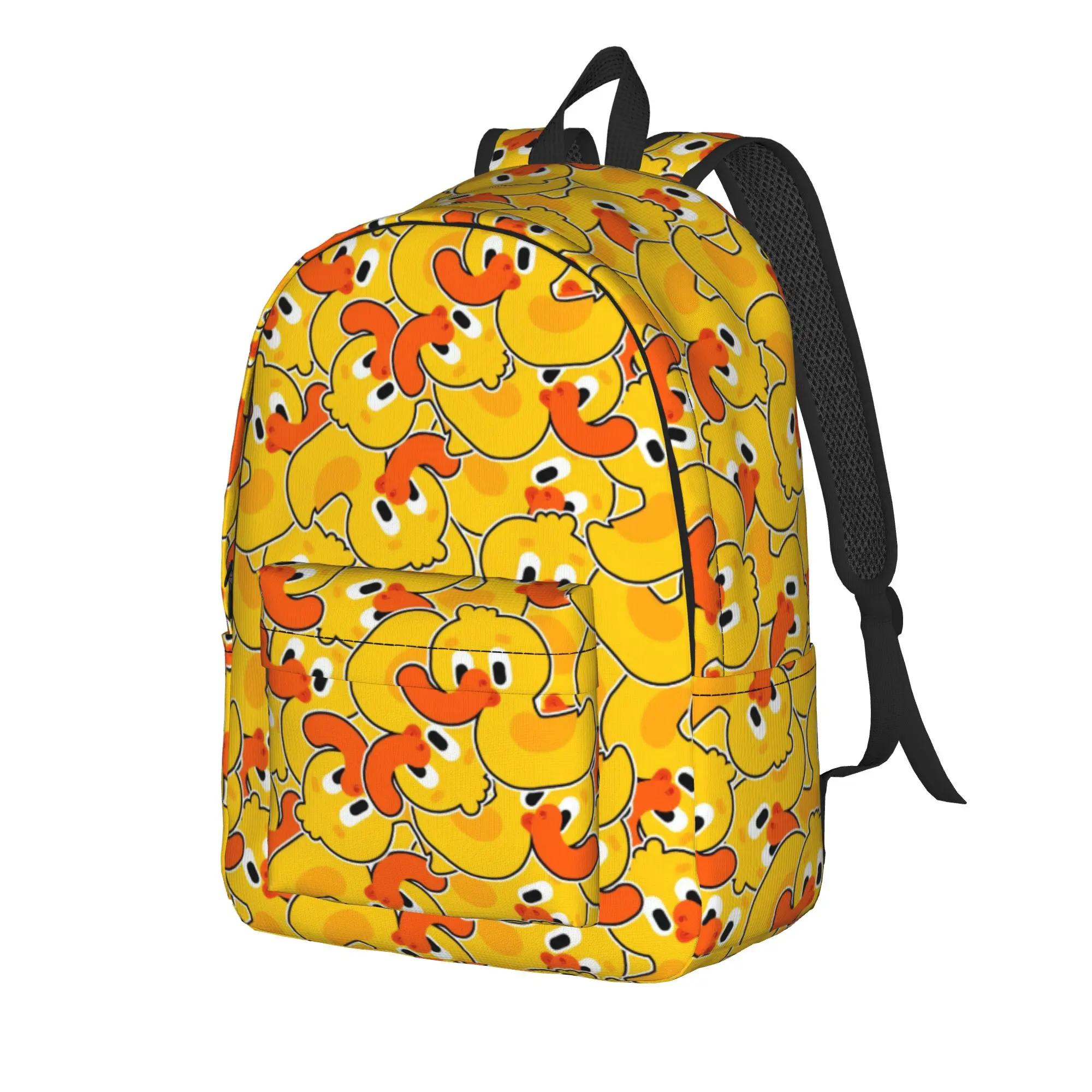 Adorable Duckling Backpack Female  Big Backpacks Polyester Novelty High School Bags Travel Design Rucksack