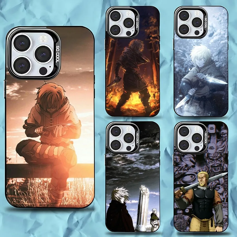 

Anime Vinland Saga Phone Case For iPhone 16,15,14,13,12,11,Pro,Max,Plus,Mini,XS,SE Anti Fall Black Matte Hard Bumper